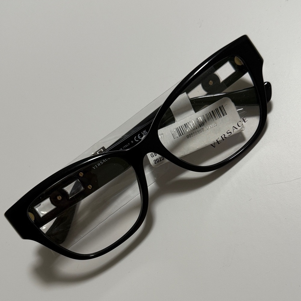 VERSACE Black Women's Cateye Gold Medusa Glasses